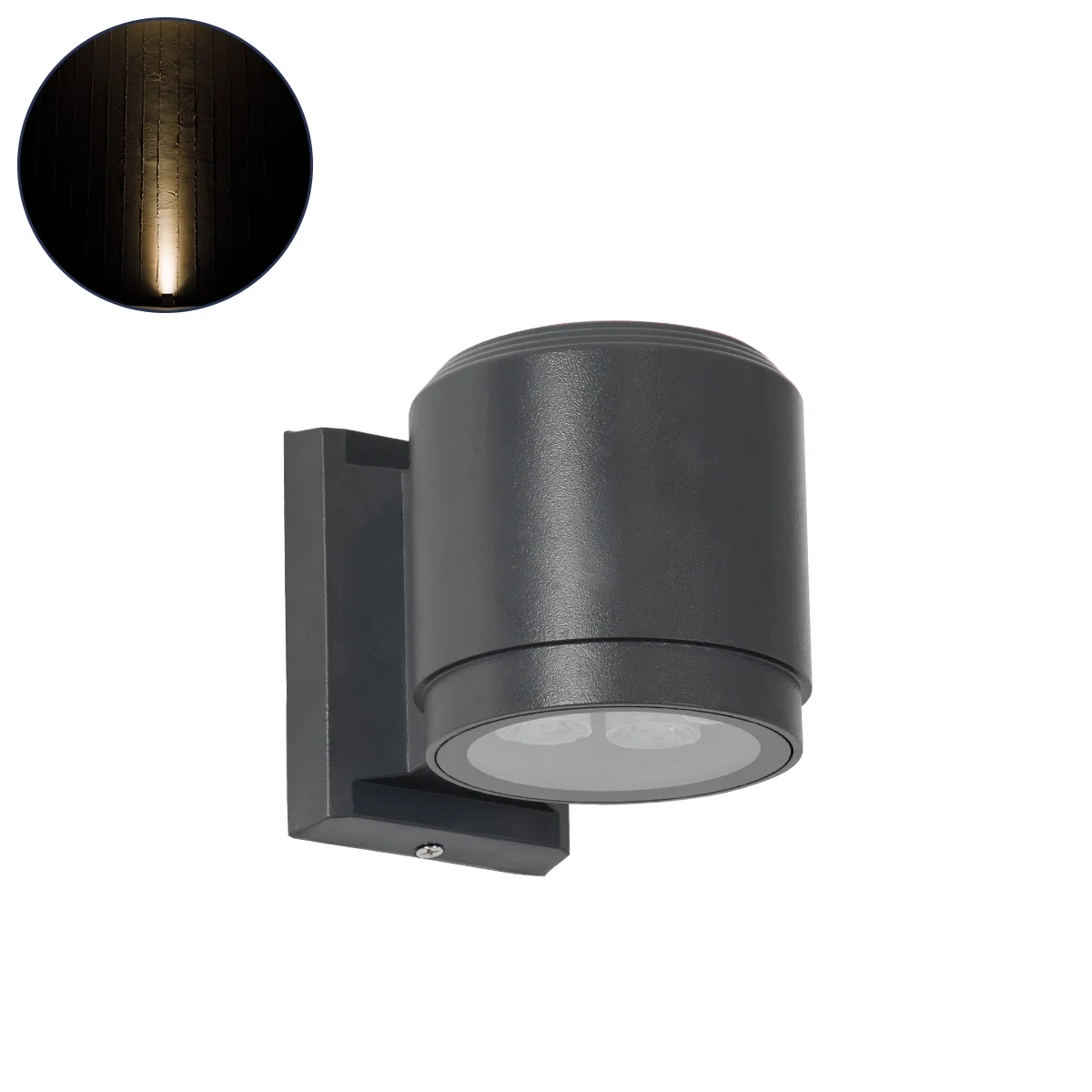 Φωτογραφία προϊόντος: GLOBOSTAR® WALLLIGHT-SONA 90481 Μοντέρνο Φωτιστικό Τοίχου - Απλίκα LED 12W 1080lm 5° DC 24V Αδιάβροχο IP67 Θερμό Λευκό 2700K - CREE COB Chip & TÜV SÜD Driver - Γκρι Ανθρακί Ματ - Μ