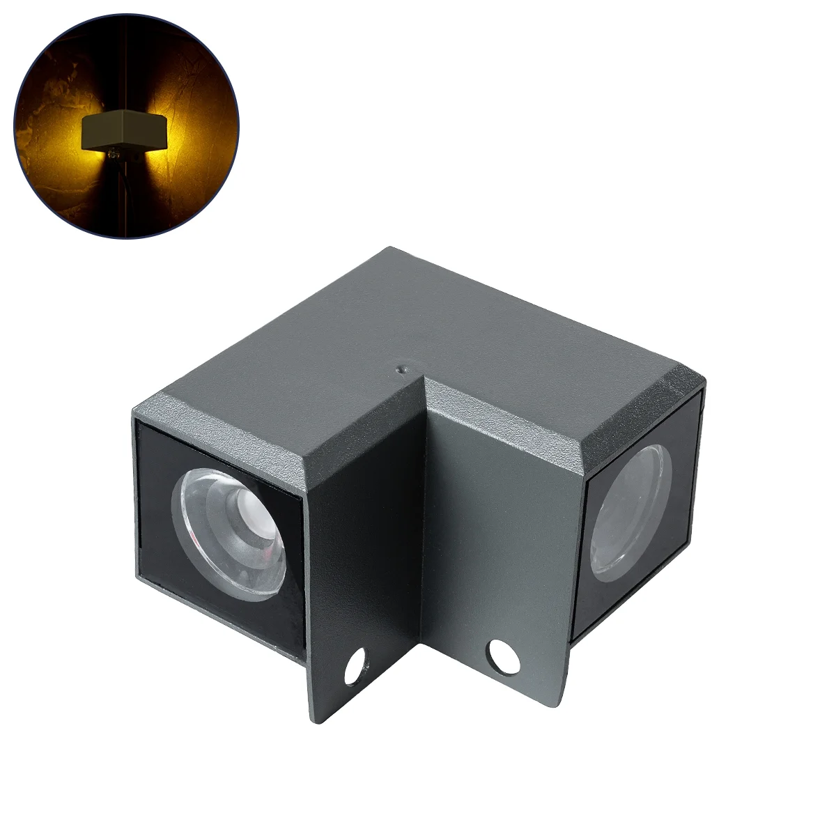 Φωτογραφία προϊόντος: GLOBOSTAR® WALLDONA 90731 Γωνιακό Φωτιστικό LED 10W 1100lm 10° DC 24V Αδιάβροχο IP65 Θερμό Λευκό 2700K Dimmable - CREE XPE Chip - Γκρι Ανθρακί Ματ - Μ8 x Π8 x Υ6cm - 3 Χρόνια Εγγύη