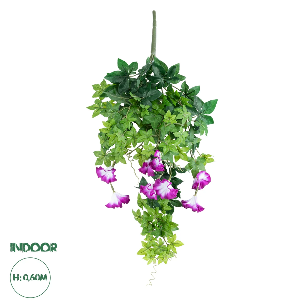 Φωτογραφία προϊόντος: GloboStar® Artificial Garden MORNING GLORY HANGING BRANCH 20238 Τεχνητό Διακοσμητικό Κρεμαστό Φυτό Ιπομέα - Πρωϊνή Χαρά Υ60cm