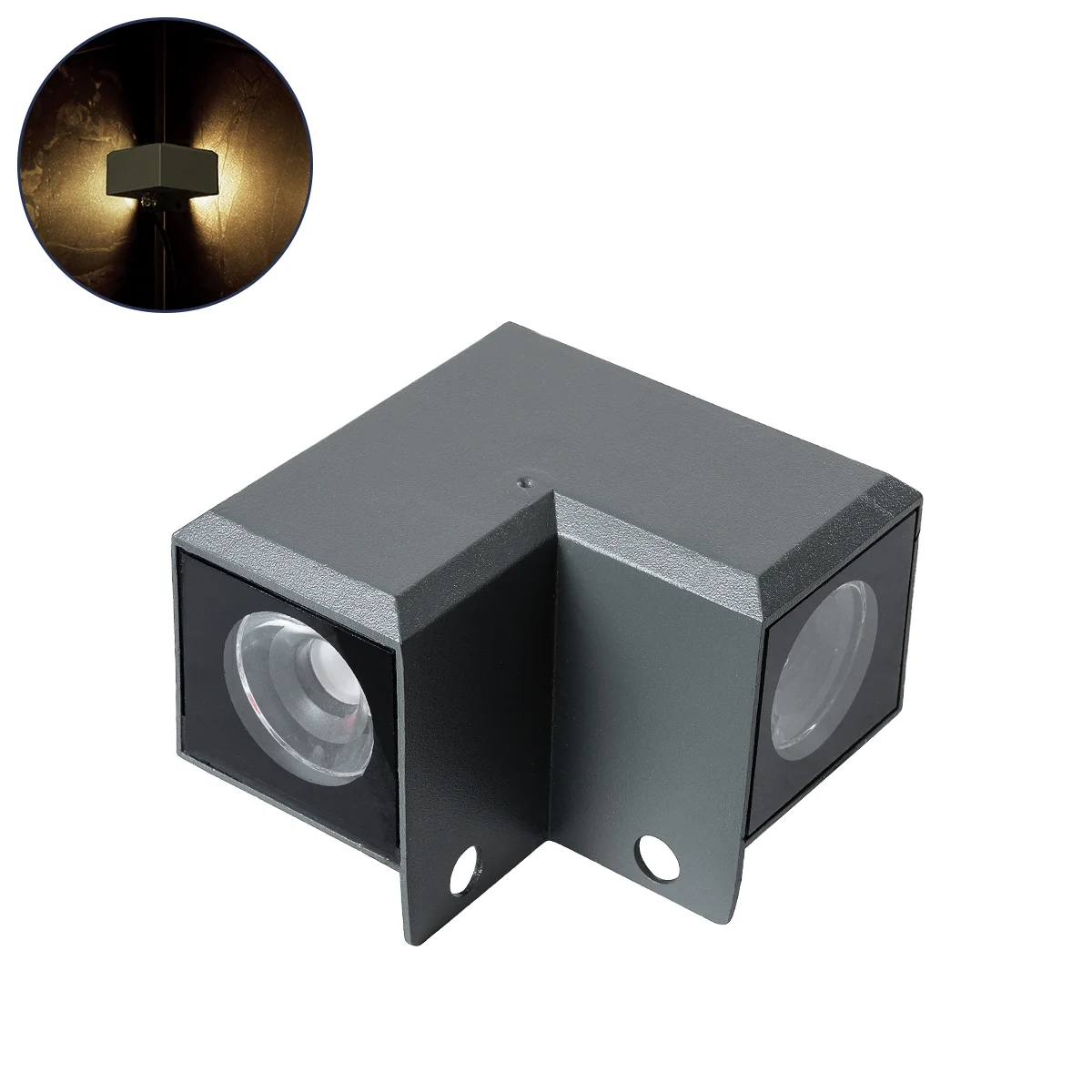 Φωτογραφία προϊόντος: GLOBOSTAR® WALLDONA 90732 Γωνιακό Φωτιστικό LED 10W 1150lm 10° DC 24V Αδιάβροχο IP66 Φυσικό Λευκό 4500K Dimmable - CREE XPE Chip - Γκρι Ανθρακί - Μ8 x Π8 x Υ6cm - 3 Χρόνια Εγγύηση