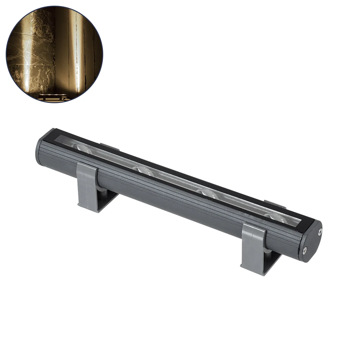 Φωτογραφία προϊόντος: GLOBOSTAR® WINDOWBARI 90538 Φωτιστικό Ανάδειξης Παραθύρων LED 12W 1140lm 8x180° DC 24V Αδιάβροχο IP67 Φυσικό Λευκό 4500K Dimmable - CREE XPE Chip - Γκρι Ανθρακί - Μ30 x Π4 x Υ3.5cm
