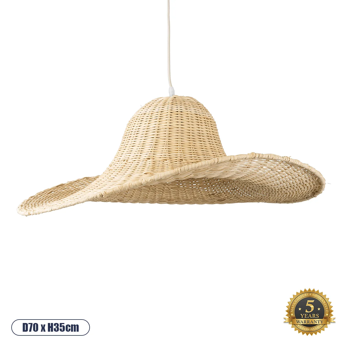 Φωτογραφία προϊόντος: GLOBOSTAR® ESPARGOS 02214 Boho Κρεμαστό Φωτιστικό Οροφής με Ντουί 1 x E27 AC 220-240V IP20 - Μπεζ - Μ70 x Π70 x Υ35cm