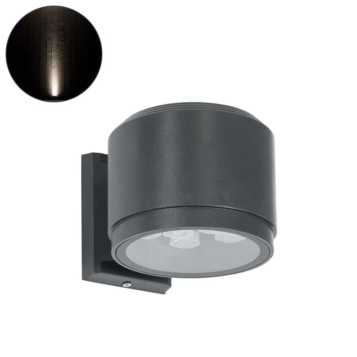 Φωτογραφία προϊόντος: GLOBOSTAR® WALLLIGHT-GONA 90484 Μοντέρνο Φωτιστικό Τοίχου - Απλίκα LED 24W 2280lm 5° DC 24V Αδιάβροχο IP67 Φυσικό Λευκό 4500K - CREE COB Chip & TÜV SÜD Driver - Γκρι Ανθρακί Ματ -