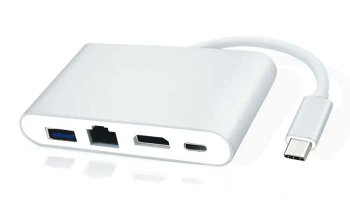 Φωτογραφία προϊόντος: POWERTECH USB-C docking station PTH-085, HDMI/RJ45/USB/USB-C PD, γκρι