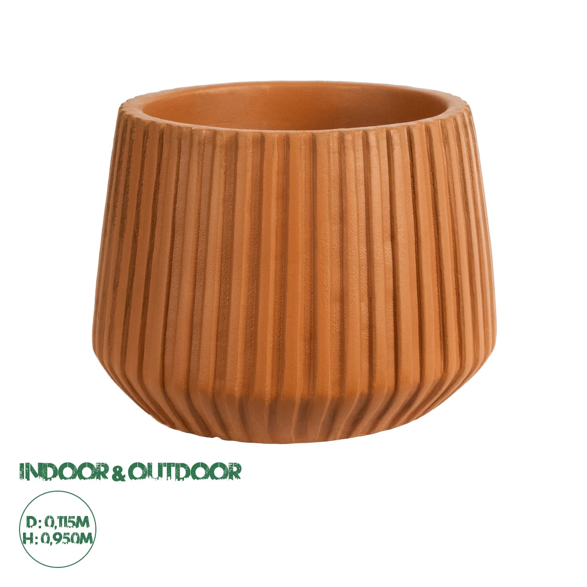 Φωτογραφία προϊόντος: GloboStar® Artificial Garden ZANZIBAR 20539 Διακοσμητικό Κεραμικό Κασπώ Γλάστρα - Flower Pot Πορτοκαλί Φ11.5 x Υ9.5cm