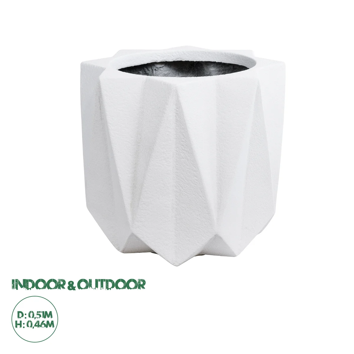 Φωτογραφία προϊόντος: GloboStar® Artificial Garden PADOVA 20741 Επιδαπέδιο Πολυεστερικό Τσιμεντένιο Κασπώ Γλάστρα - Flower Pot Λευκό Φ51 x Υ46cm