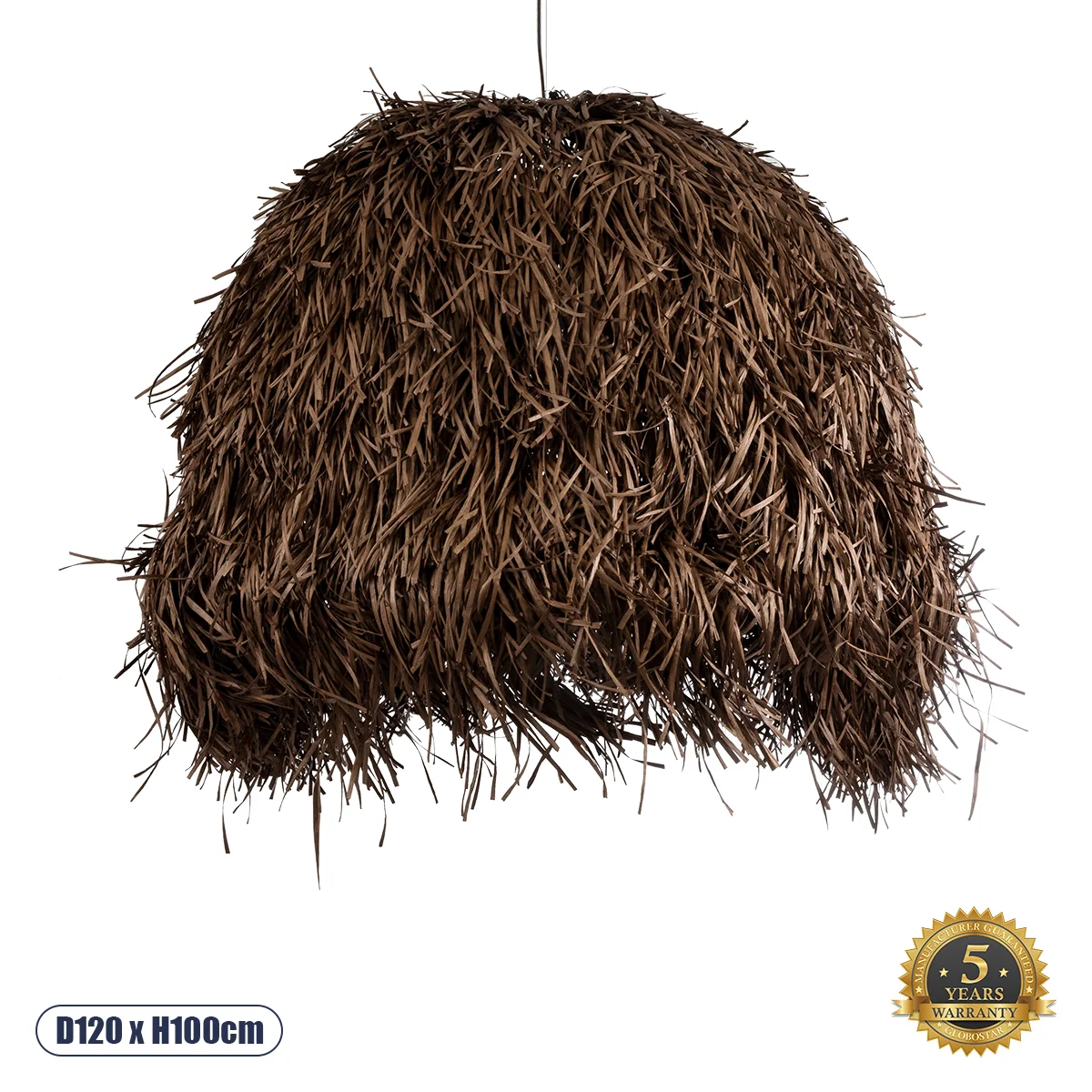 Φωτογραφία προϊόντος: GLOBOSTAR® GUADELOUPE 02295 Boho Κρεμαστό Φωτιστικό Οροφής με Ντουί 1 x E27 AC 220-240V IP20 - Καφέ - Μ120 x Π120 x Υ100cm
