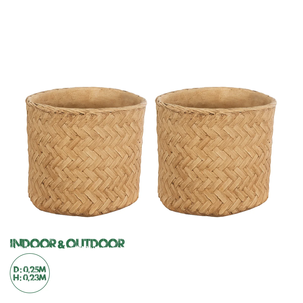 Φωτογραφία προϊόντος: GloboStar® Artificial Garden MEDRANO 20799 ΣΕΤ 2 Διακοσμητικά Πολυεστερικά Τσιμεντένιά Κασπώ Γλάστρες - Flower Pots Μπεζ A:Φ25 x Υ23cm B:Φ25 x Υ23cm