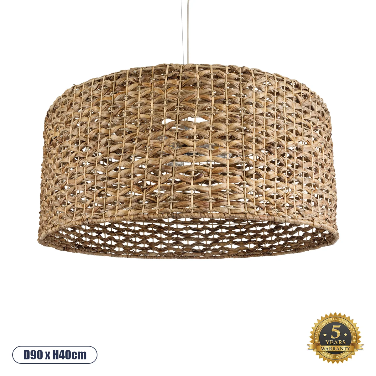 Φωτογραφία προϊόντος: GLOBOSTAR® MANGATA 01850 Boho Κρεμαστό Φωτιστικό Οροφής με Ντουί 1 x E27 AC 220-240V IP20 - Καφέ - Μ90 x Π90 x Υ40cm