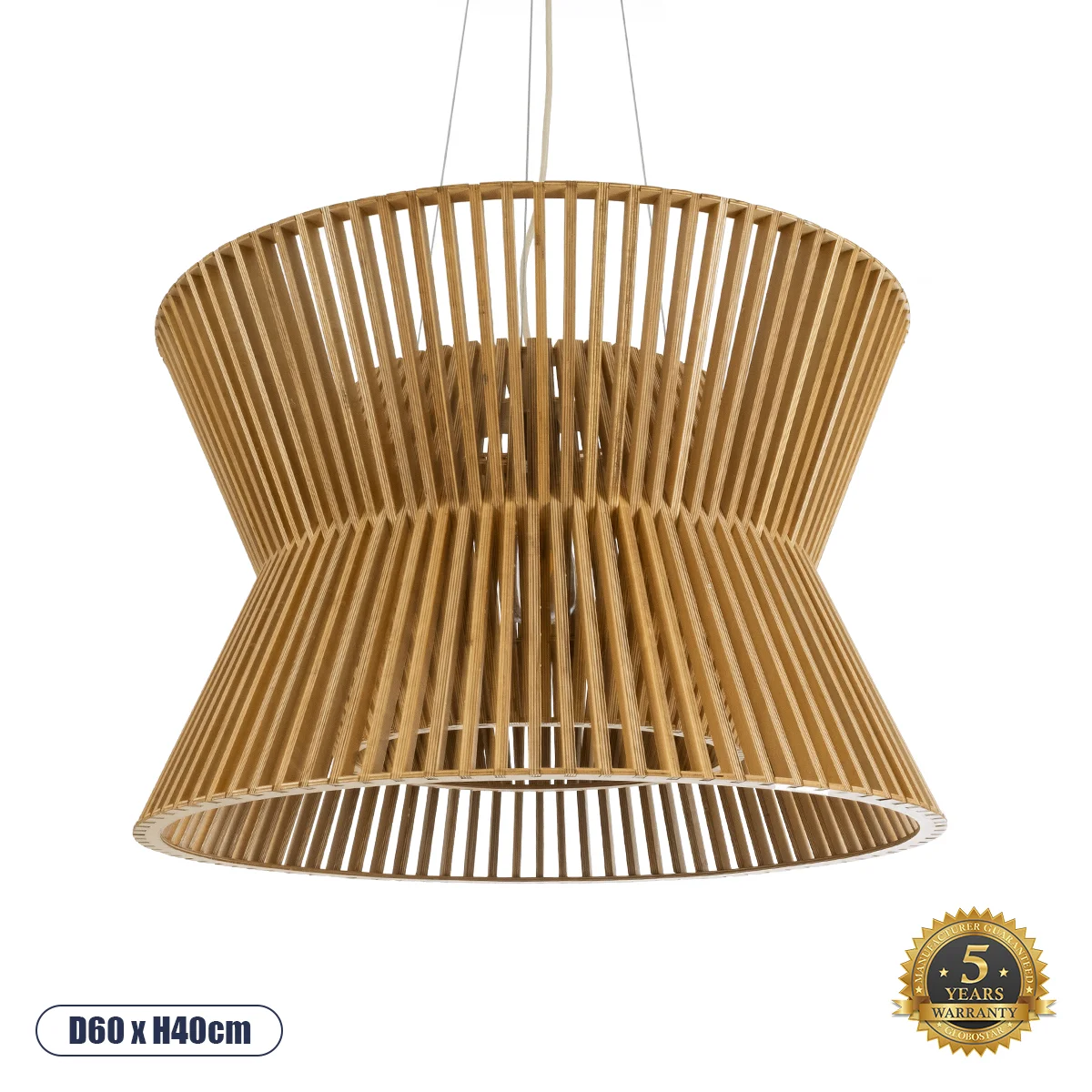 Φωτογραφία προϊόντος: GLOBOSTAR® BIMINI 02288 Boho Κρεμαστό Φωτιστικό Οροφής με Ντουί 1 x E27 AC 220-240V IP20 - Καφέ - Μ60 x Π60 x Υ40cm