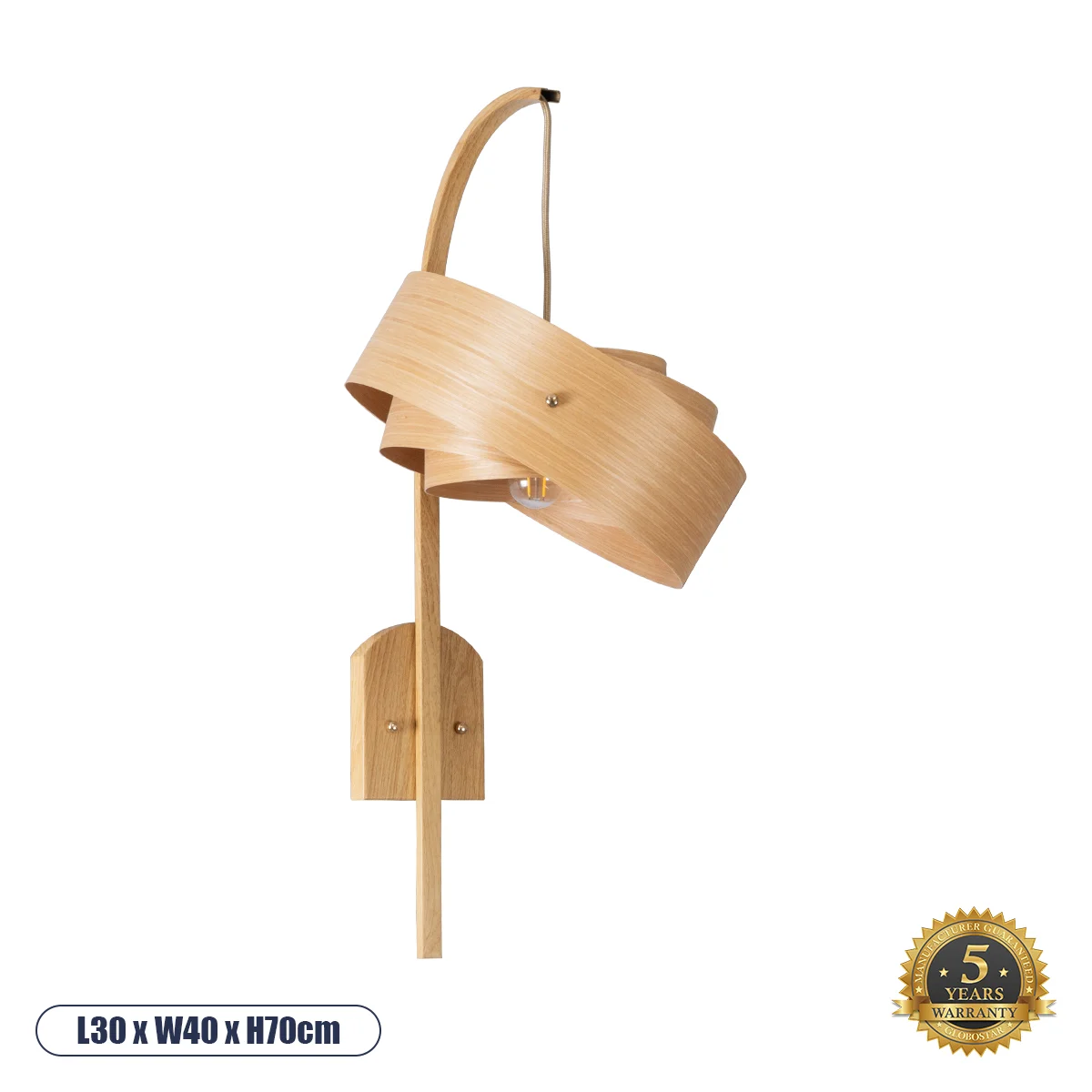 Φωτογραφία προϊόντος: GLOBOSTAR® KALAMA 02223 Boho Φωτιστικό Τοίχου - Απλίκα με Ντουί 1 x E27 AC 220-240V IP20 - Μπεζ - Μ30 x Π40 x Υ70cm