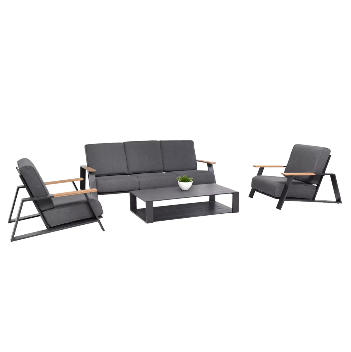 Φωτογραφία προϊόντος: B2BMarkt ΣΕΤ ΣΑΛΟΝΙ 4ΤΜΧ LAITH HM6551.01 ΑΛΟΥΜΙΝΙΟ & ΜΑΞΙΛΑΡΙΑ ΓΚΡΙ