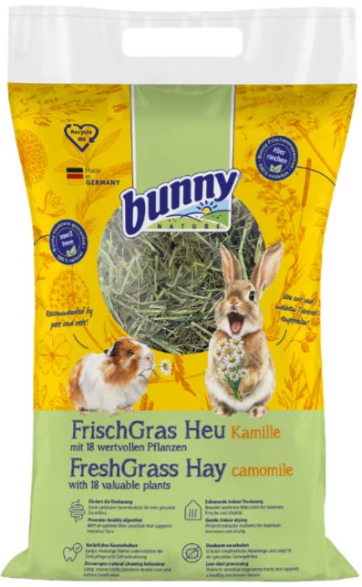 Φωτογραφία προϊόντος: Bunny Nature φρέσκο χόρτο για κουνέλια και τρωκτικά με χαμομήλι 500gr Bunny Nature