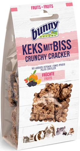 Φωτογραφία προϊόντος: Bunny Nature Crunchy cracker με φρούτα για ινδικά χοιρίδια, τσιντσιλά, χάμστερ,γερβίλους &αρουραίους Bunny Nature