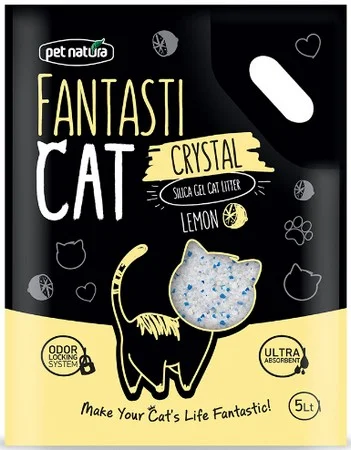 Φωτογραφία προϊόντος: Pet natura fantasticat κρυσταλλική άμμος γάτας με άρωμα λεμονιού 2kgr-5lt pet natura