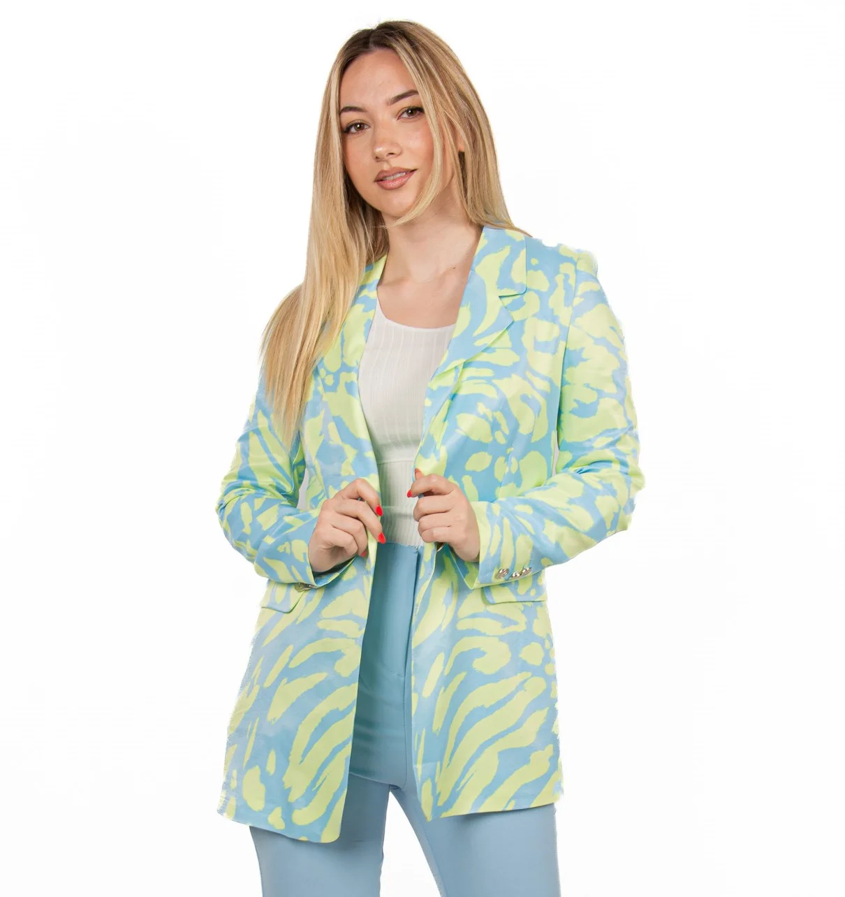 Φωτογραφία προϊόντος: Ellen Σακάκι Leopard Γαλάζιο Animal Print