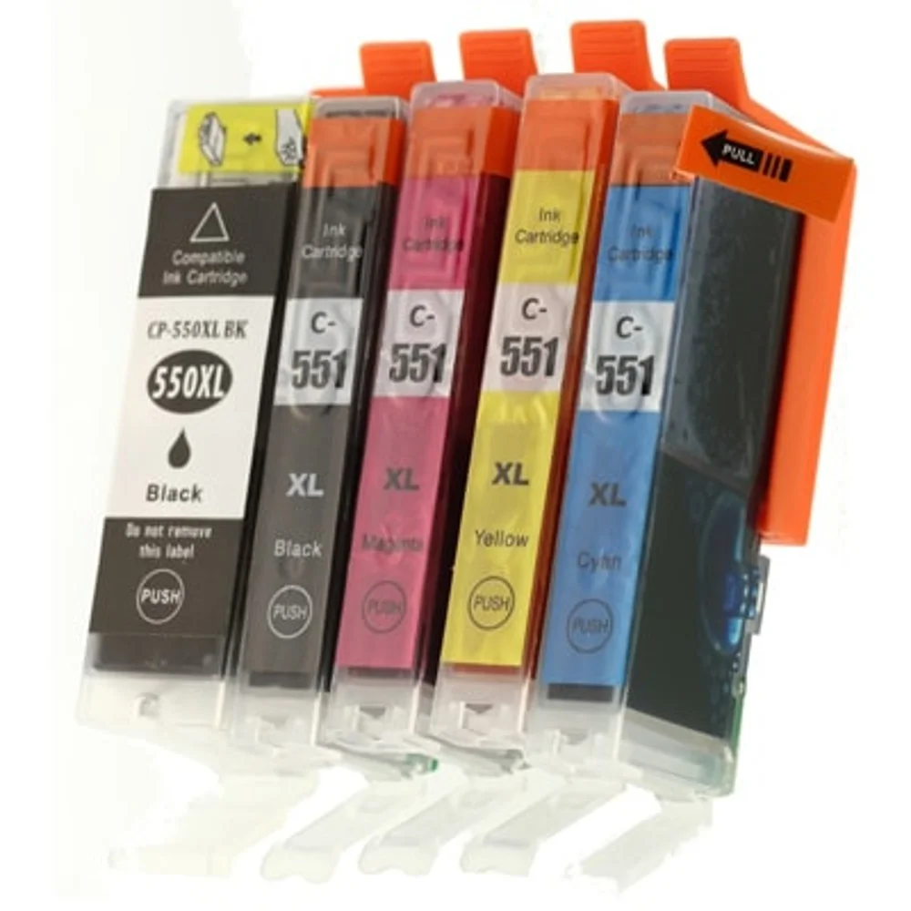 Φωτογραφία προϊόντος: Multipack 5 συμβατών μελανιών Canon PGI-550 BK/ CLI-551 CMYK (6509B013A)