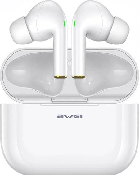 Φωτογραφία προϊόντος: Awei T29 In-ear Bluetooth Handsfree Ακουστικά με Αντοχή στον Ιδρώτα και Θήκη Φόρτισης Λευκά