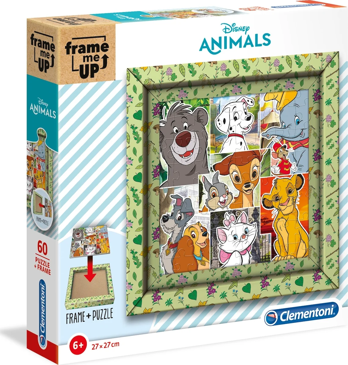Φωτογραφία προϊόντος: Disney Animals Παζλ και Κορνίζα 60pcs Clementoni