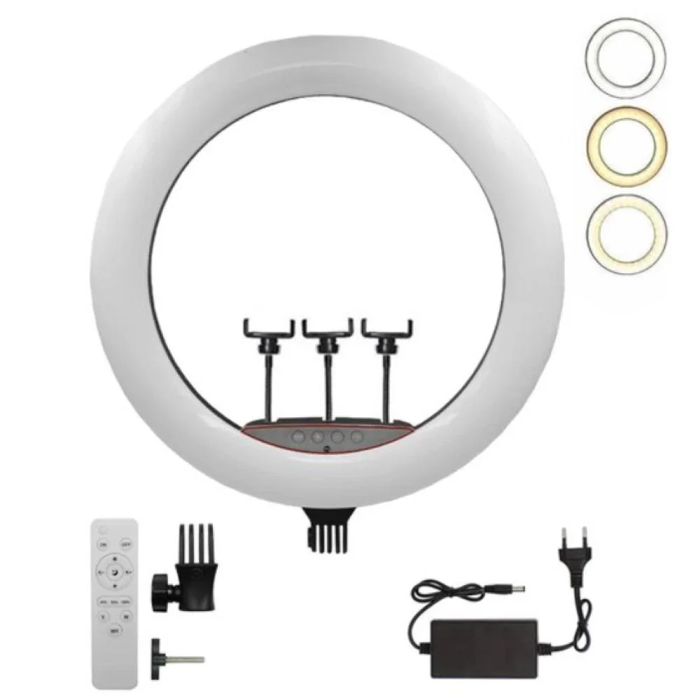 Φωτογραφία προϊόντος: Ring Light 18 με 3 βάσεις κινητού, τρίποδο και τσάντα