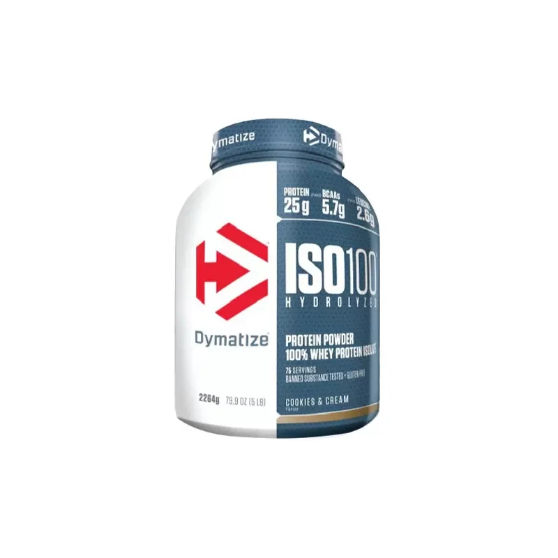 Φωτογραφία προϊόντος: Dymatize ISO 100 Hydrolyzed Πρωτεΐνη Ορού Γάλακτος Χωρίς Γλουτένη με Γεύση Cookies & Cream 2.264kg