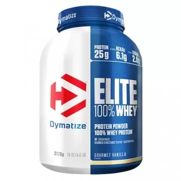 Φωτογραφία προϊόντος: Dymatize Elite 100% Whey Πρωτεΐνη Ορού Γάλακτος Χωρίς Γλουτένη με Γεύση Gourmet Vanilla 2.17kg