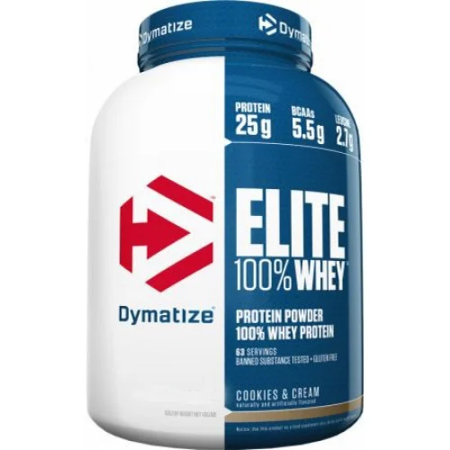 Φωτογραφία προϊόντος: Dymatize Elite 100% Whey Πρωτεΐνη Ορού Γάλακτος Χωρίς Γλουτένη με Γεύση Cookies & Cream 2.17kg