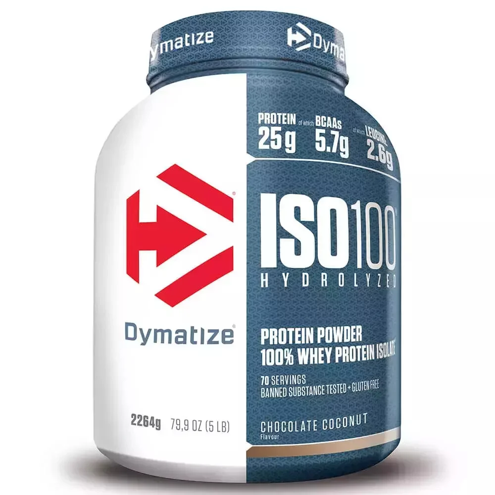 Φωτογραφία προϊόντος: Dymatize ISO 100 Hydrolyzed Πρωτεΐνη Ορού Γάλακτος Χωρίς Γλουτένη με Γεύση Chocolate Coconut 2.264kg