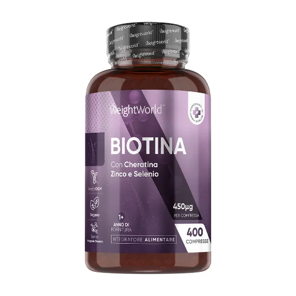 Φωτογραφία προϊόντος: Biotin Complex (+ Keratin, Zinc, Selenium) x 400 tabs - WeightWorld