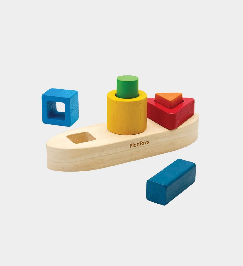 Φωτογραφία προϊόντος: Ξύλινο Παιχνίδι Montessori Βάρκα Ταξινόμησης | Plan Toys
