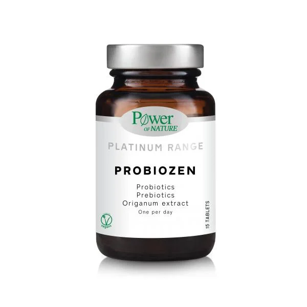 Φωτογραφία προϊόντος: Power of Nature Platinum Range Probiozen Συμπλήρωμα Διατροφής με Προβιοτικά +amp; Πρεβιοτικά 15Tabs.