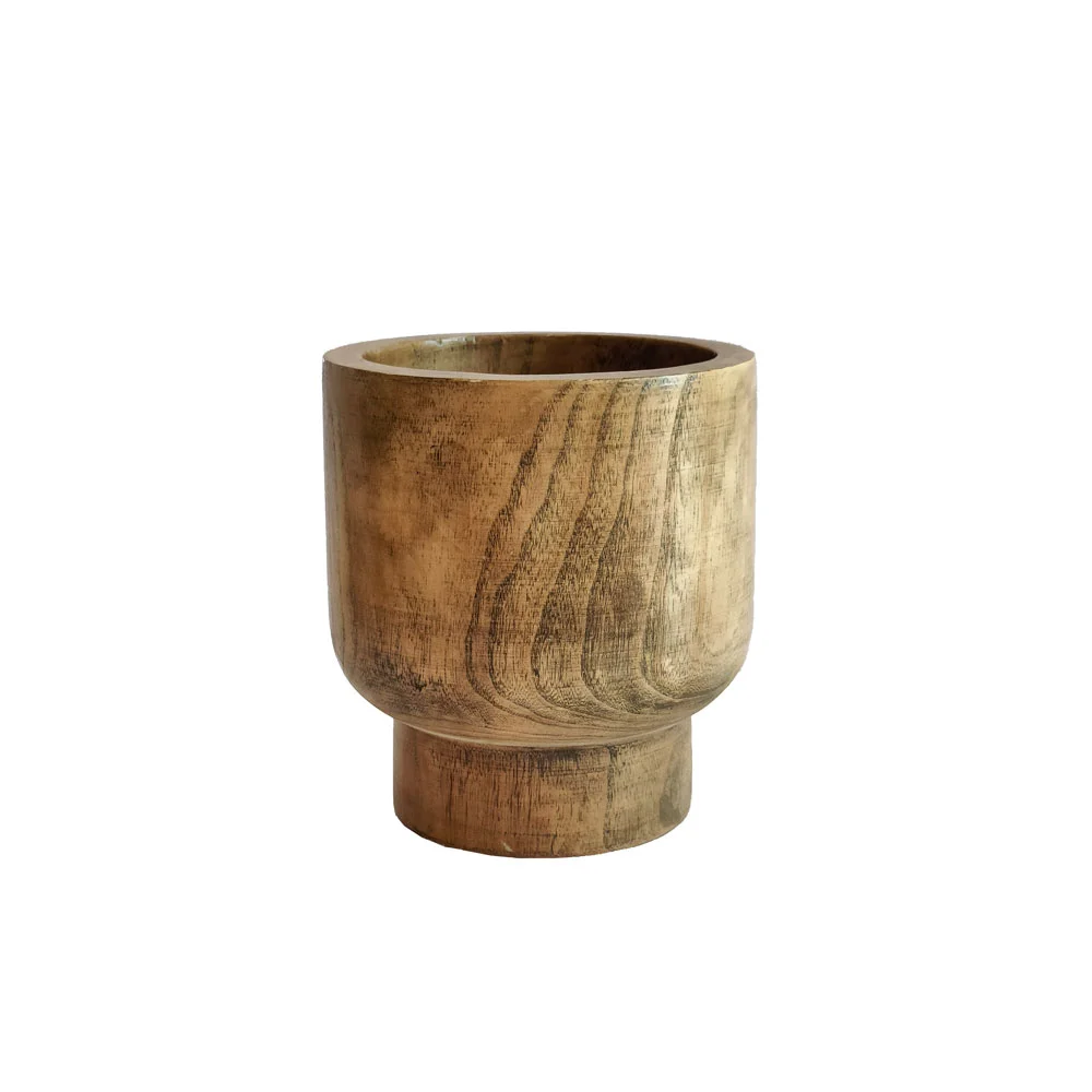 Φωτογραφία προϊόντος: CEDAR ΒΑΖΟ 21x21x24cm ΞΥΛΟ ΚΑΦΕ