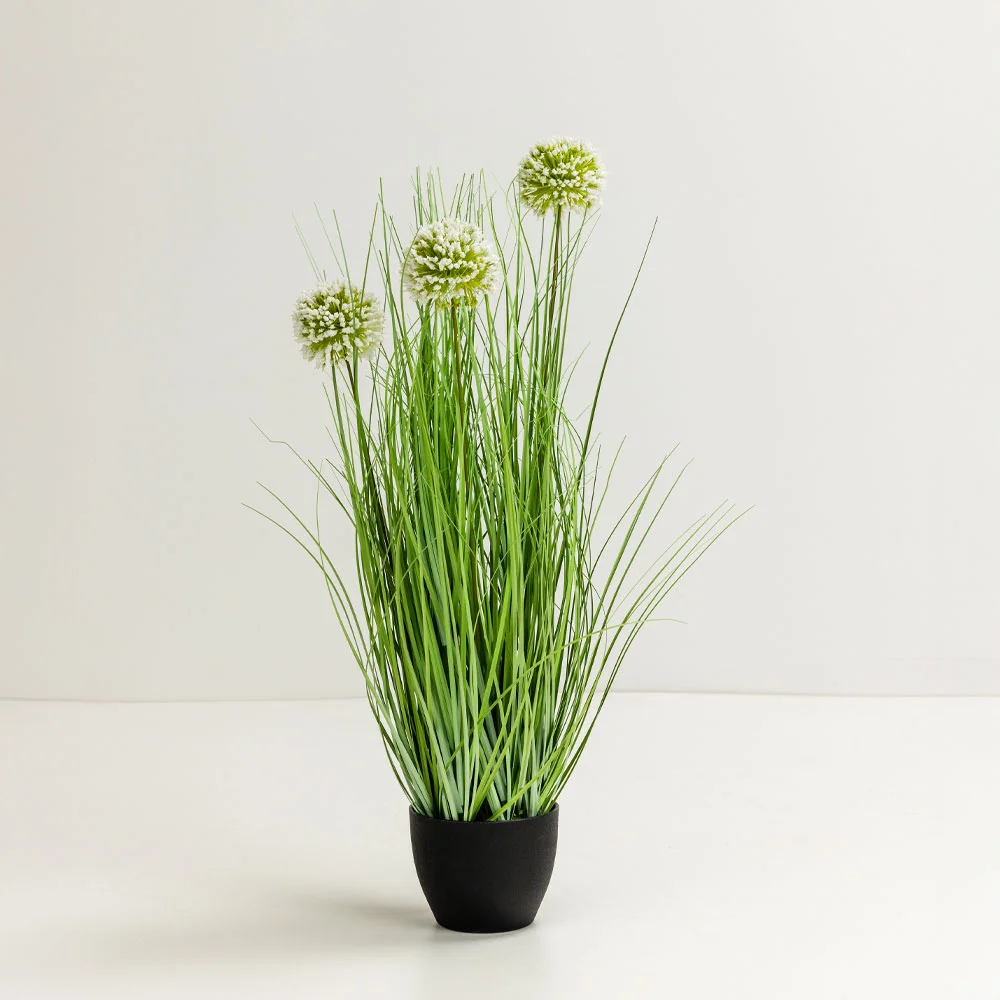 Φωτογραφία προϊόντος: GRASS FLOWER ΦΥΤΟ ΤΕΧΝΗΤΟ ΣΕ ΓΛΑΣΤΡΑ 58cm PVC ΠΡΑΣΙΝΟ