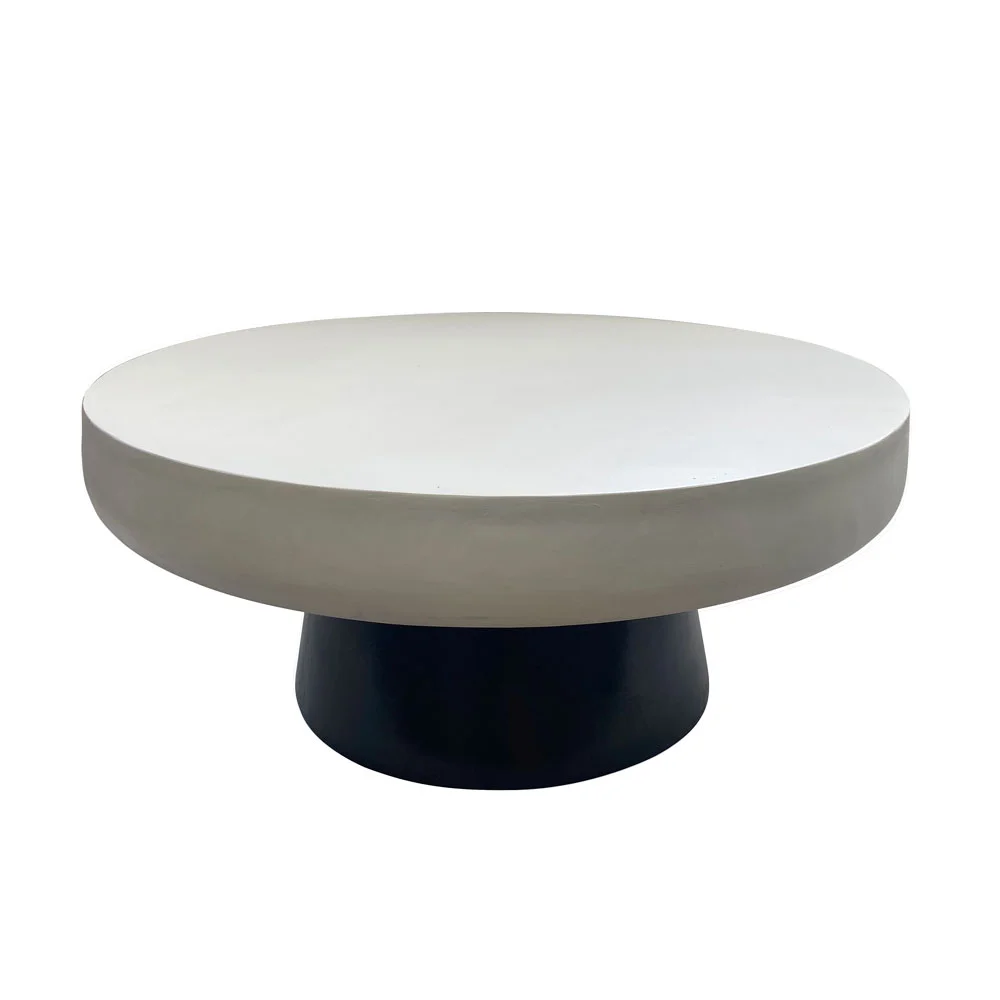 Φωτογραφία προϊόντος: MYKONOS COFFEE TABLE ΛΕΥΚΟ ΜΑΥΡΟ 90x90x39cm