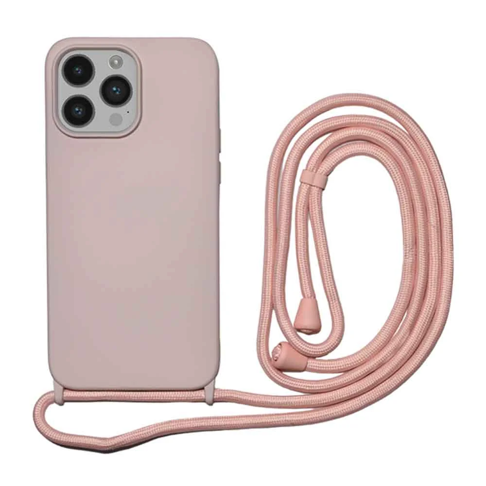 Φωτογραφία προϊόντος: Vivid Silicone Case With Straps For iPhone 14 Pro Max Nude