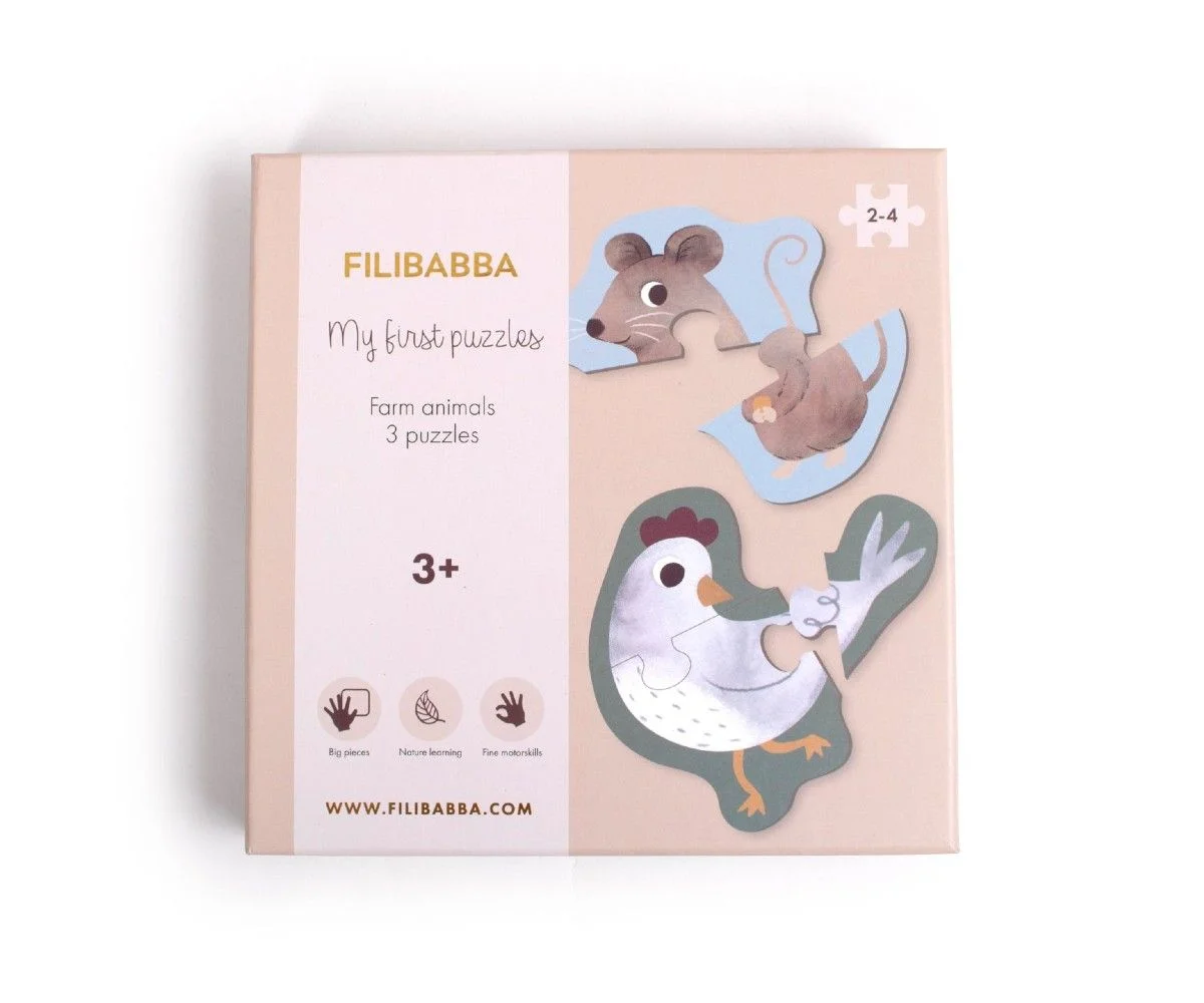 Φωτογραφία προϊόντος: Σετ 3 Παζλ Nordic Animals (3+ ετών) - Filibabba