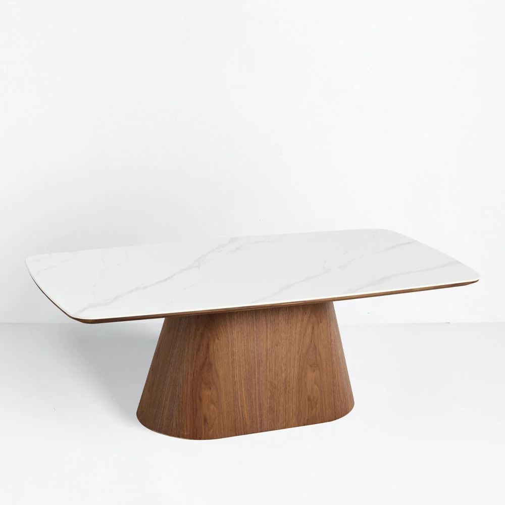Φωτογραφία προϊόντος: TOTEM COFFEE TABLE ΚΑΡΥΔΙ ΛΕΥΚΟ ΜΕ ΟΨΗ ΜΑΡΜΑΡΟΥ 120x60x42cm