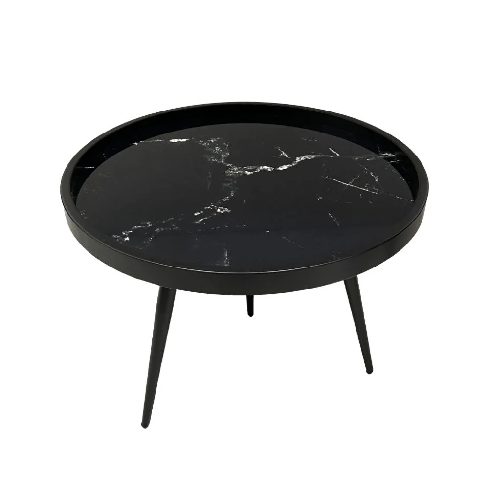 Φωτογραφία προϊόντος: MARM COFFEE TABLE ΜΑΥΡΟ ΜΕ PATTERN ΜΑΥΡΟ 60x60x45cm