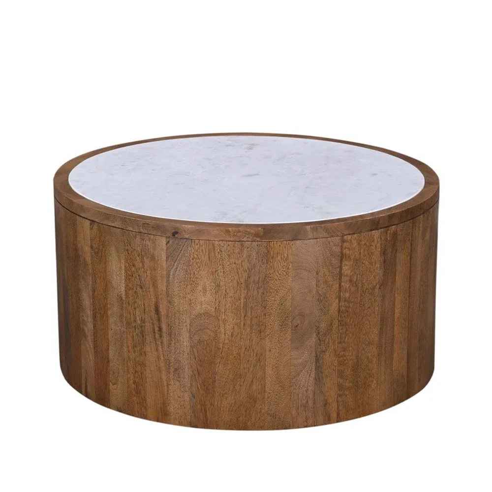 Φωτογραφία προϊόντος: ABU DHABI COFFEE TABLE ΚΑΡΥΔΙ ΛΕΥΚΟ 80x80x45cm