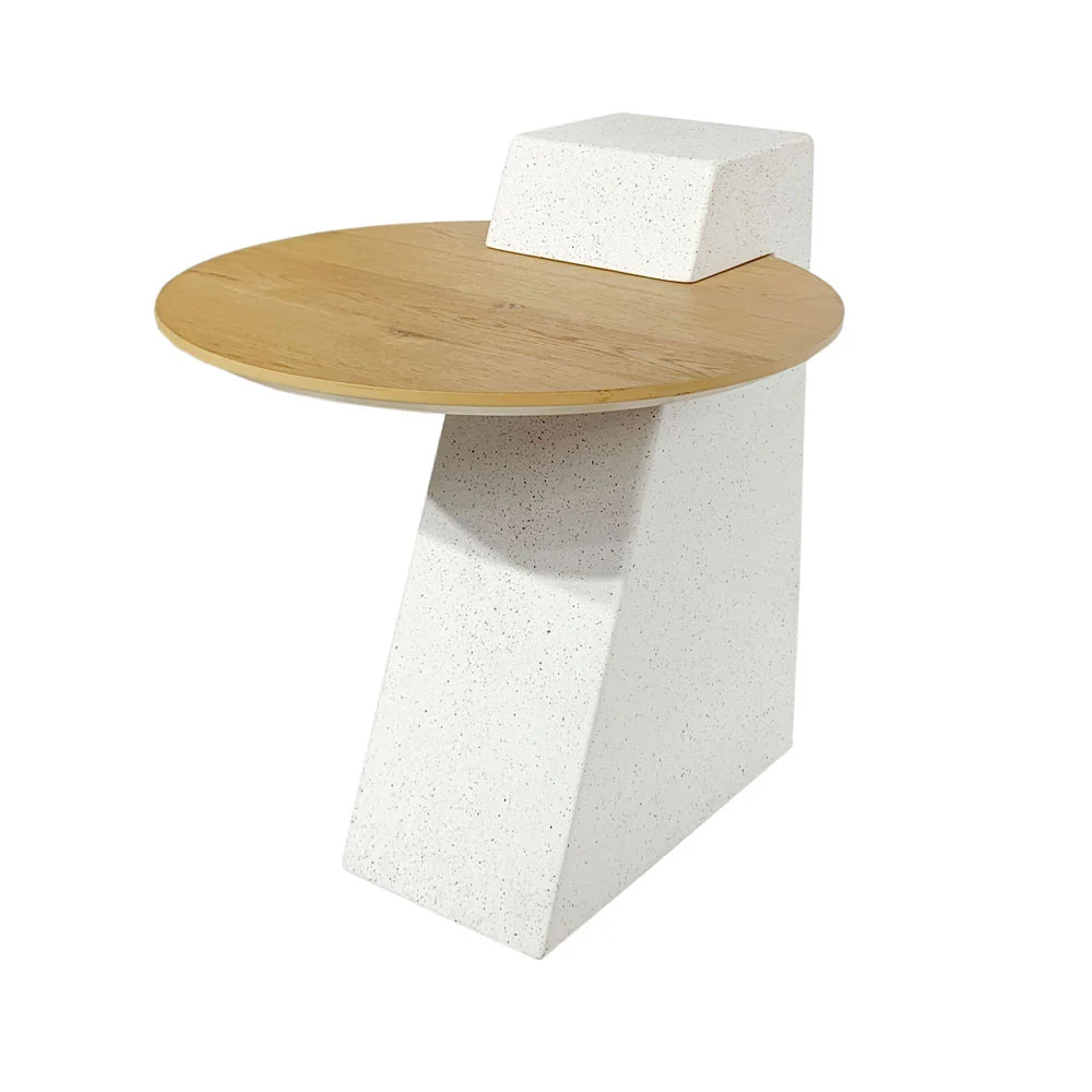 Φωτογραφία προϊόντος: ASSYMETRON SIDE TABLE ΦΥΣΙΚΟ ΓΚΡΙ ΑΝΟΙΧΤΟ 51x45x51cm