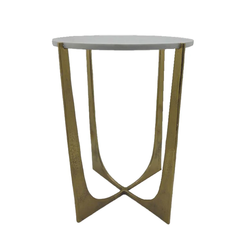 Φωτογραφία προϊόντος: DION SIDE TABLE ΧΡΥΣΟ ΛΕΥΚΟ 43.25x43.25x67.25cm
