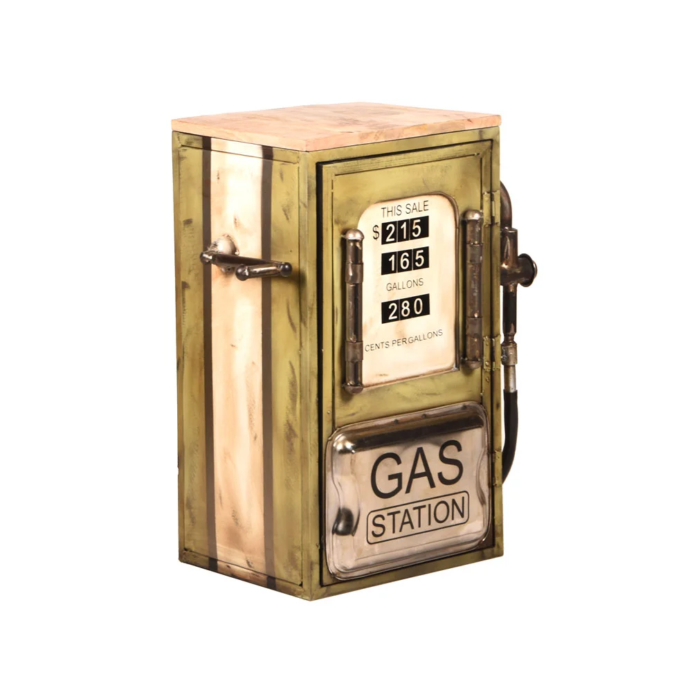 Φωτογραφία προϊόντος: GAS PUMP SIDE TABLE ΠΟΛΥΧΡΩΜΟ ΜΕ PATTERN ΦΥΣΙΚΟ 57x36x71cm
