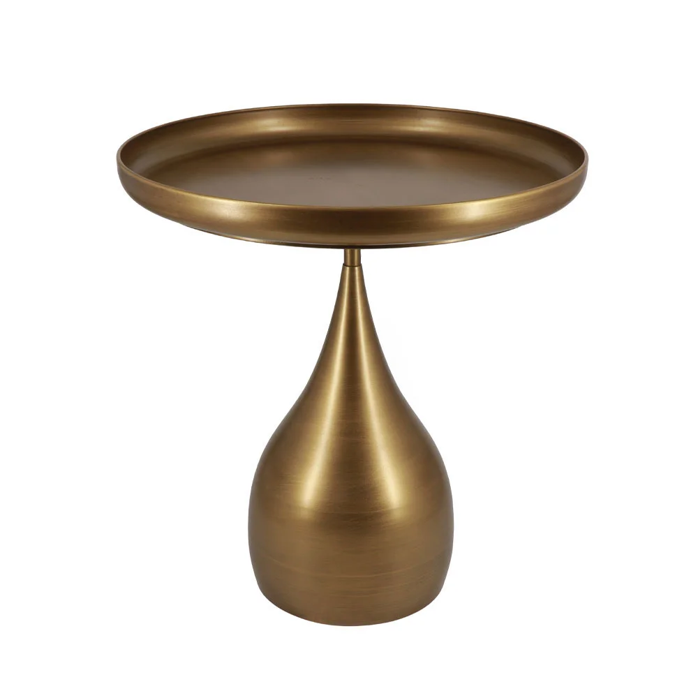 Φωτογραφία προϊόντος: SEAL SIDE TABLE BROWN GOLD 51x51x53.5cm