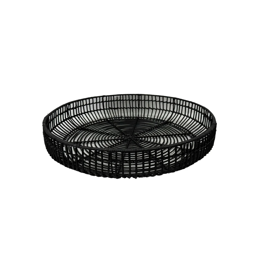 Φωτογραφία προϊόντος: ONYX ΔΙΣΚΟΣ 51x51x9cm RATTAN ΦΥΣΙΚΟ ΜΑΥΡΟ