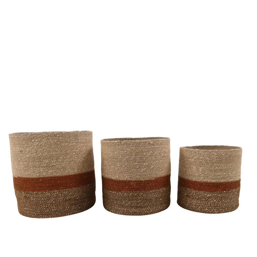 Φωτογραφία προϊόντος: TWINE ΚΑΛΑΘΙ SET 3ΤΜΧ 30x30x26cm SEAGRASS ΦΥΣΙΚΟ ΚΑΦΕ TERRA