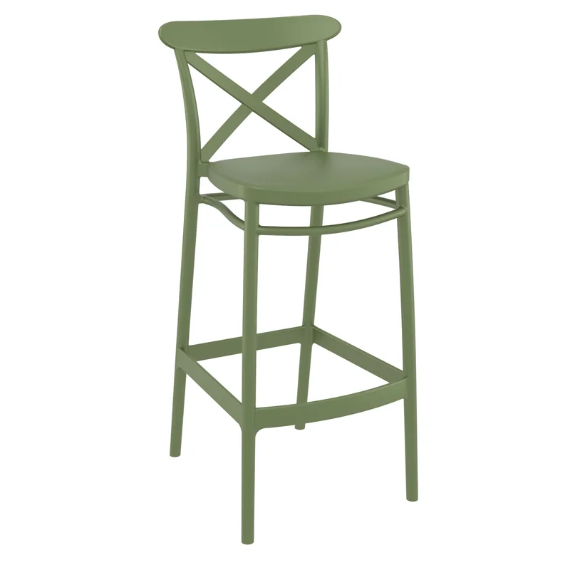 Φωτογραφία προϊόντος: SIESTA Σκαμπό Bar CROSS Olive Green PP 45x52x106cm