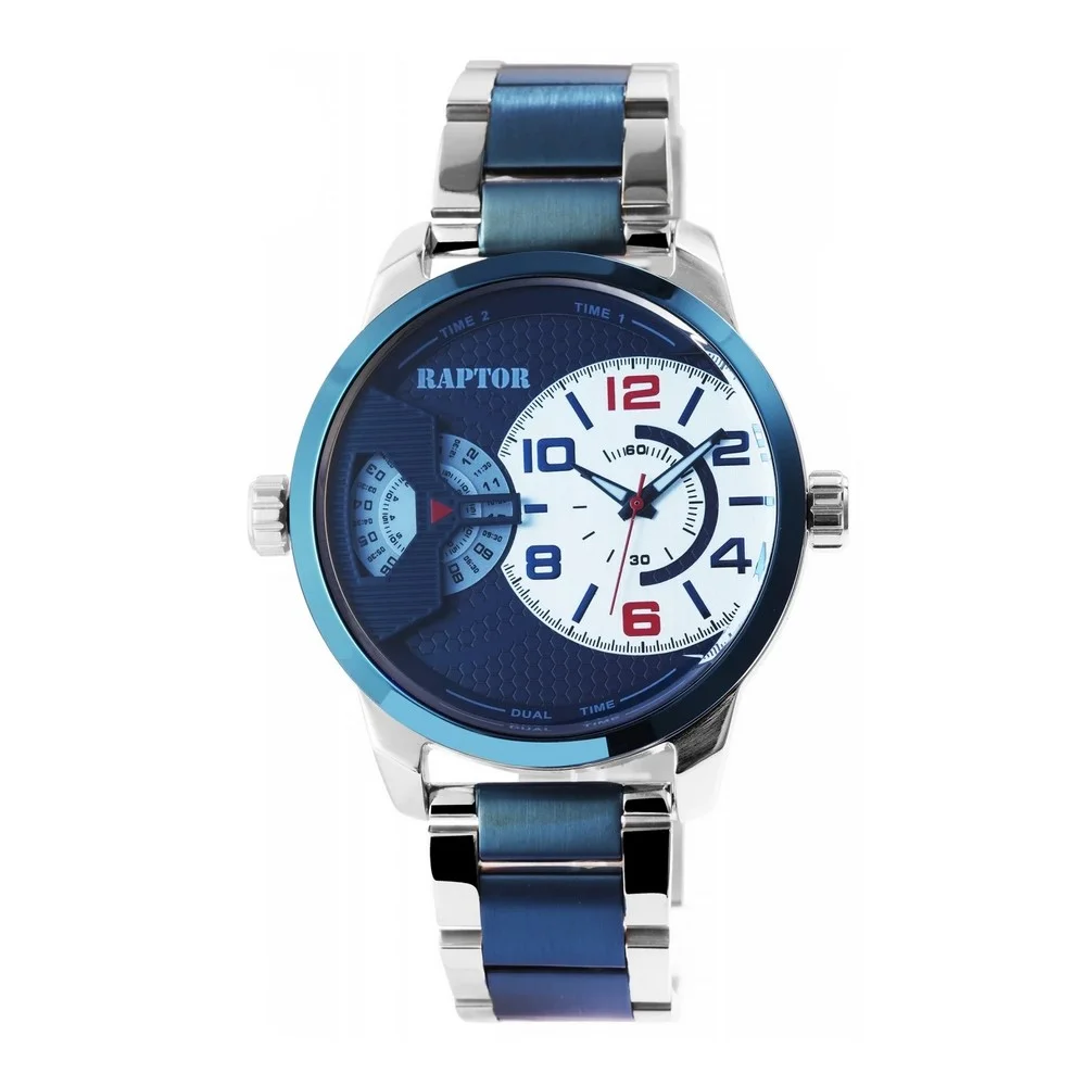 Φωτογραφία προϊόντος: Raptor Lifestyle Watches Raptor Sky, Men's Watch, Silver / Blue Stainless Steel Bracelet RA20290-003