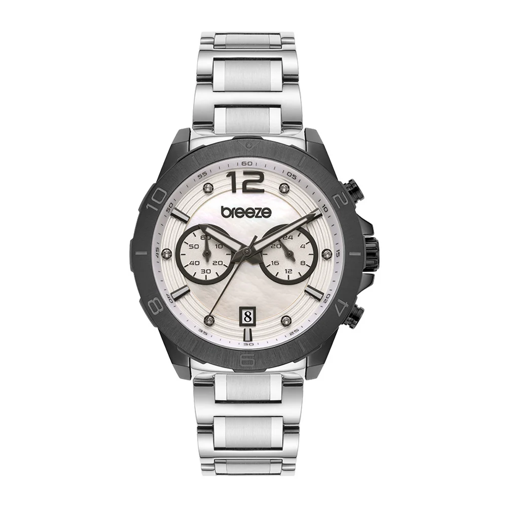 Φωτογραφία προϊόντος: Breeze Prestinia, Women's Watch, Chronograph, Silver Stainless Steel Bracelet 812281.1