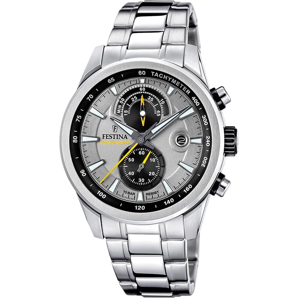 Φωτογραφία προϊόντος: Festina, Men's Grey Timeless Chronograph, Stainless Steel Watch Bracelet F20694/4