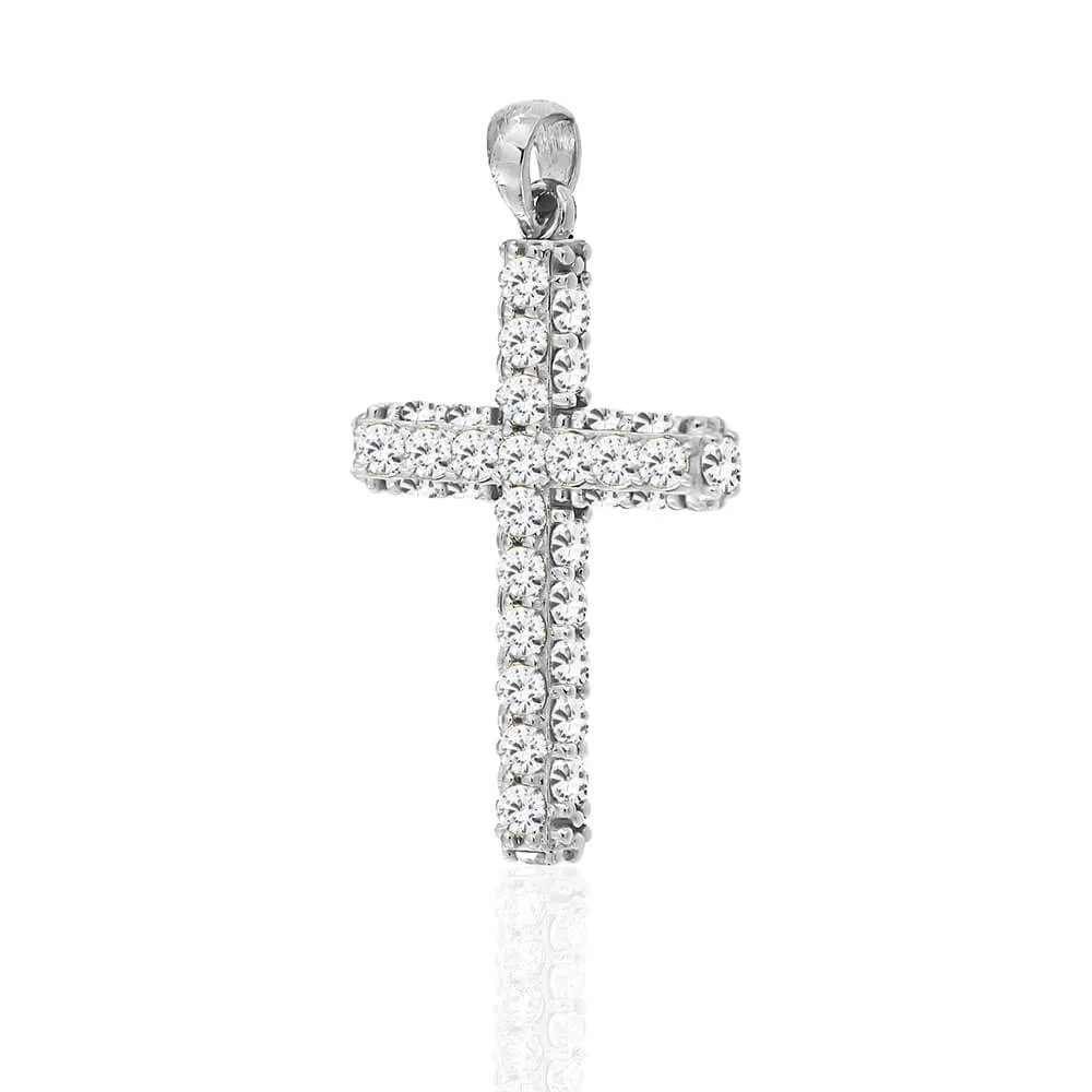 Φωτογραφία προϊόντος: Tasoulis Jewellery Collection Λευκόχρυσος Σταυρός 14 Καράτια 45100-20402WMET